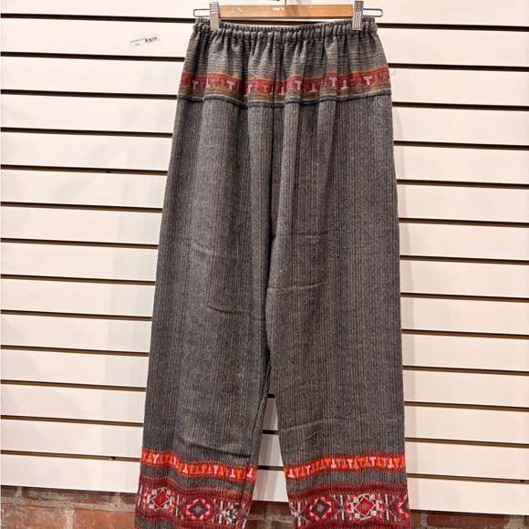 Gray and Red Patterned Pants - Picture 2 of 2